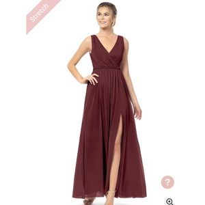 Azazie “Tanicia” bridesmaid dress in Cabernet